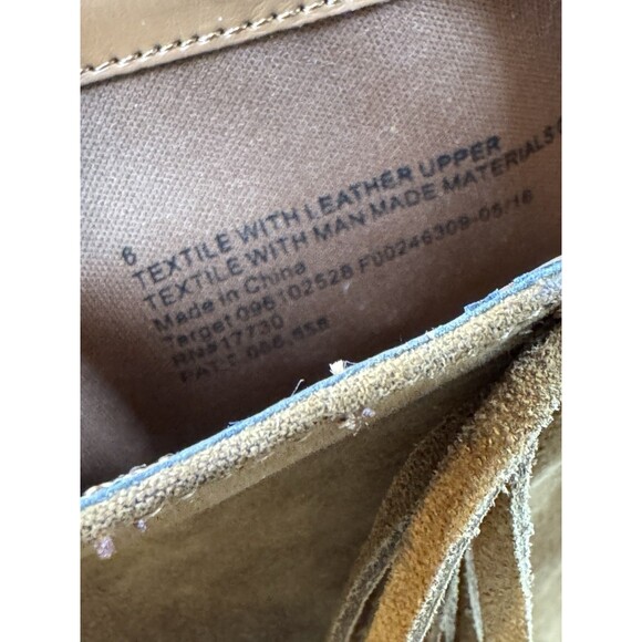 DV By Dolce Vita Ankle Boot Booties Sz 6 Brown Suede Tassels Fringe Peep Toe - Picture 7 of 10